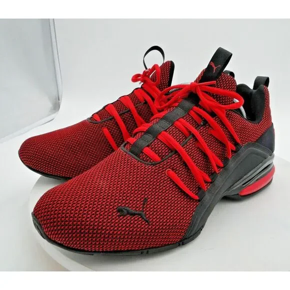 Puma Mens Axelion 192488 03 Red Casual Shoes Sneakers Size 11 - Picture 3 of 10